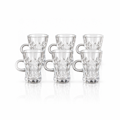 M-210 glass tea cup set of 6