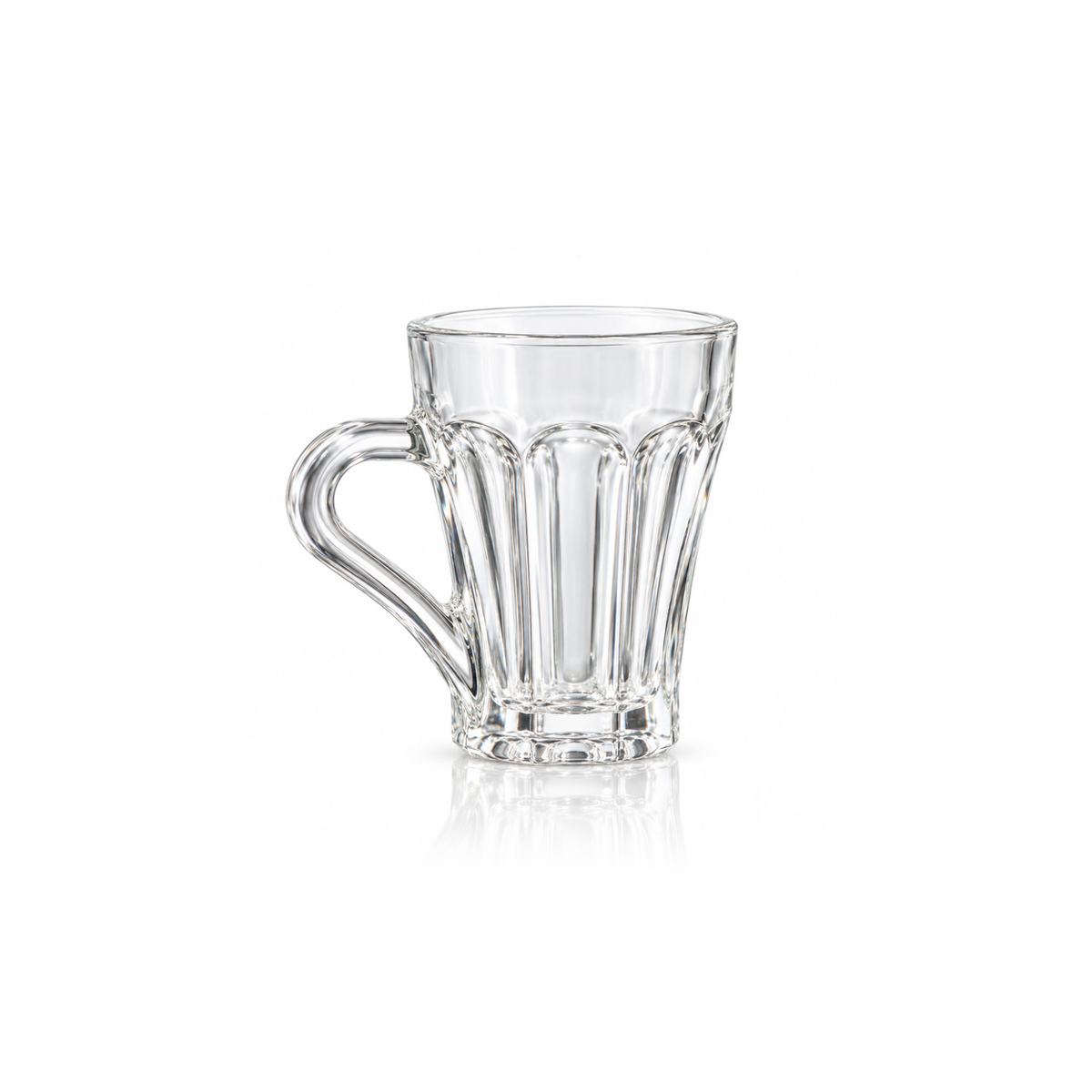 M-211 paneled glass mug on white