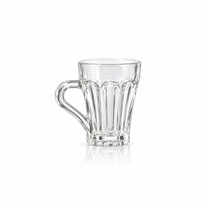 M-211 paneled glass mug on white