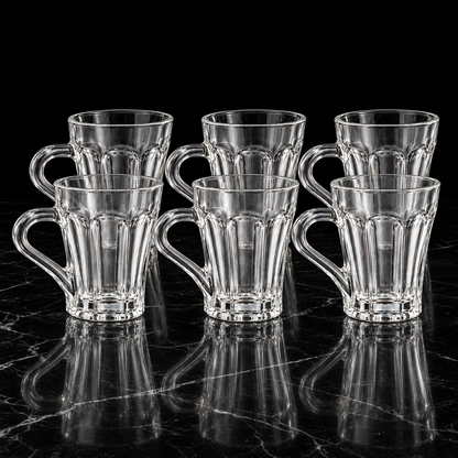 M-211 glass mugs on black marble