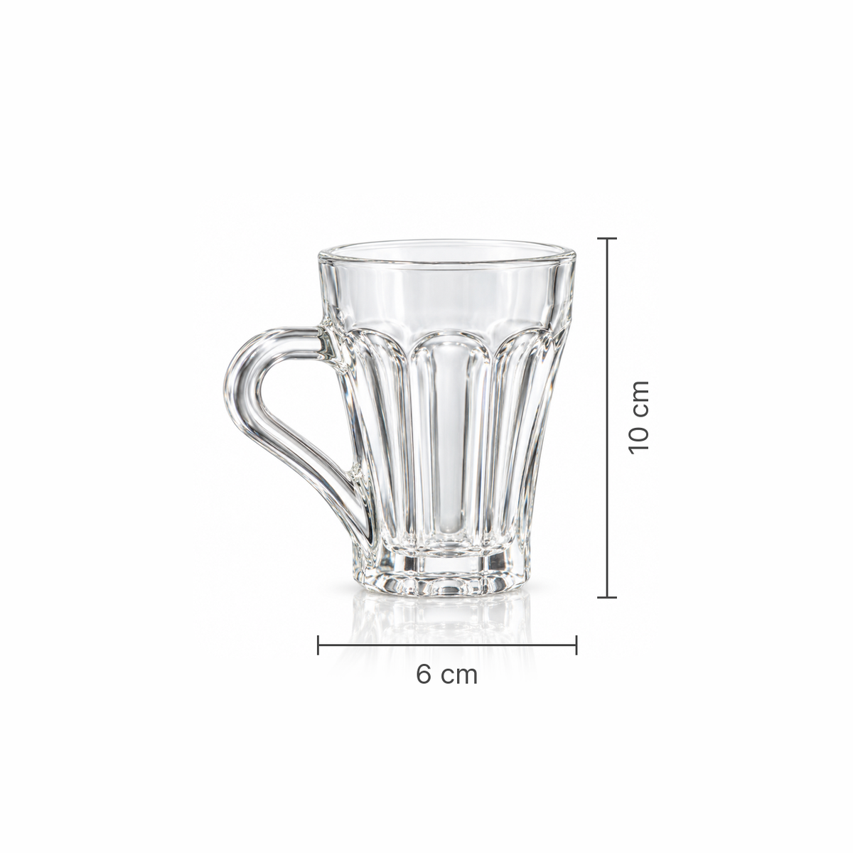 M-211 glass mug dimensions 6 x 10 cm