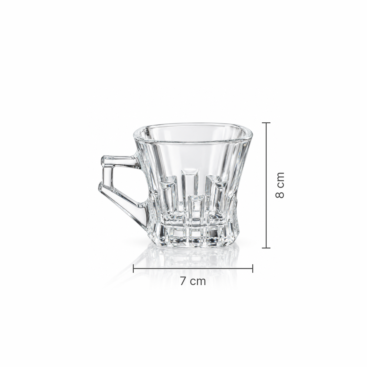 M-212 glass cup dimensions 7 x 8 cm