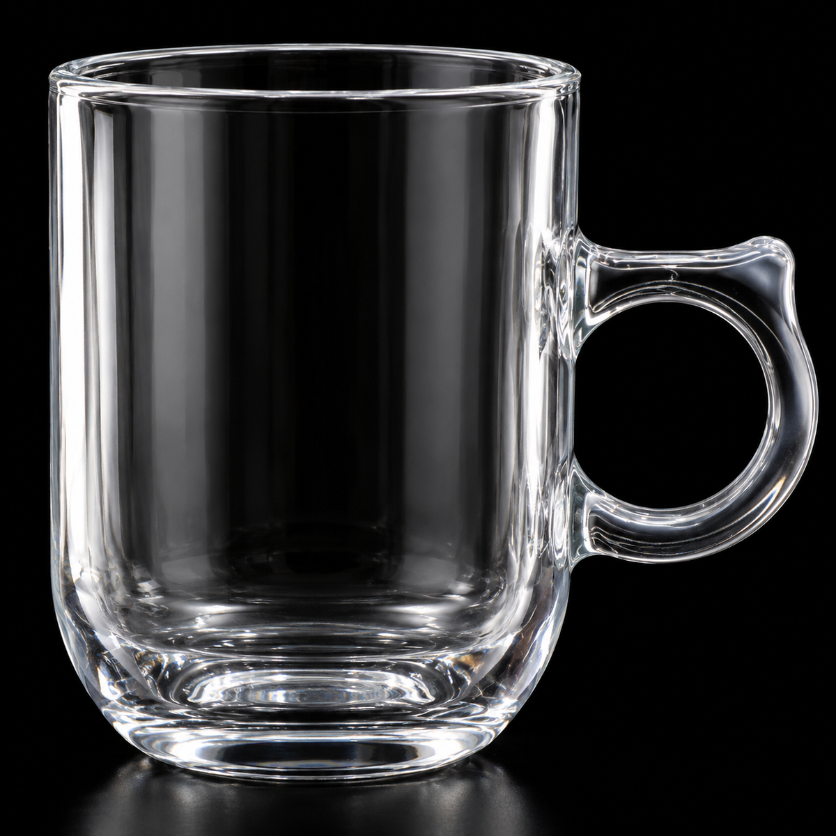 M-214 glass mug close-up