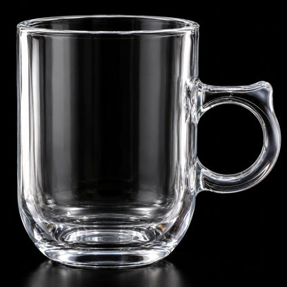 M-214 glass mug close-up
