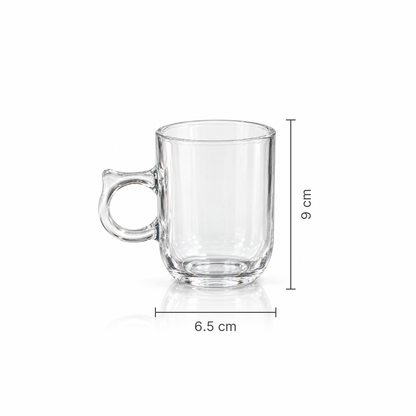 M-214 glass mug dimensions 6.5 x 9 cm