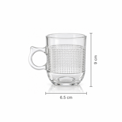 M-215 glass mug dimensions 6.5 x 9 cm