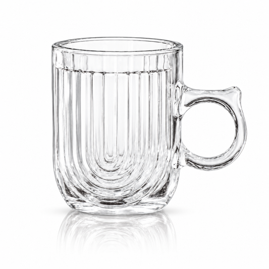 M-217 arch pattern glass mug on white