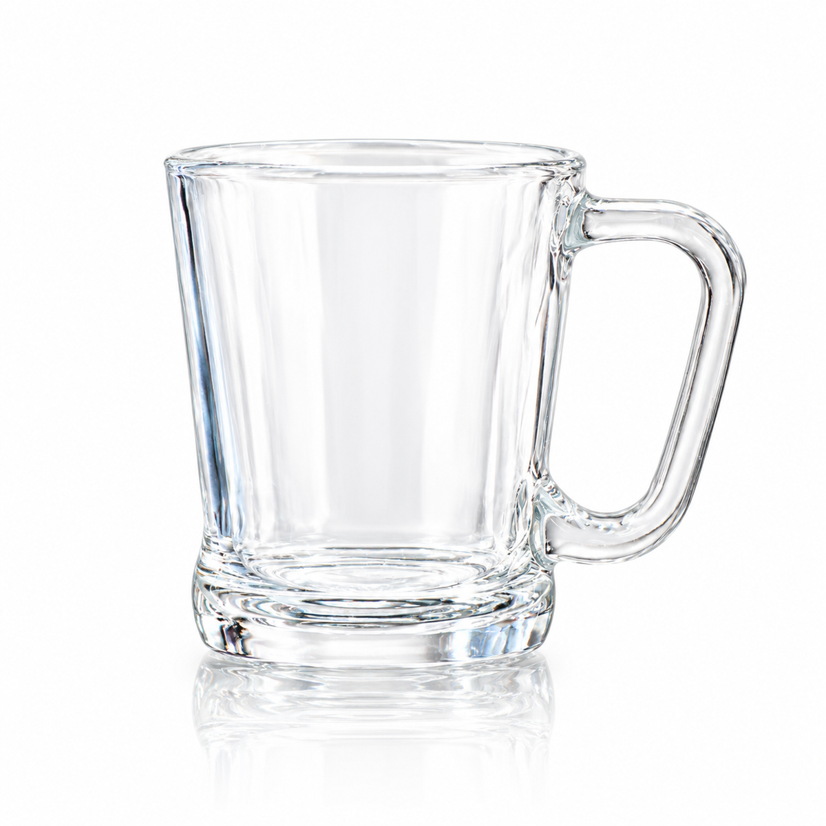 Faceted glass mug