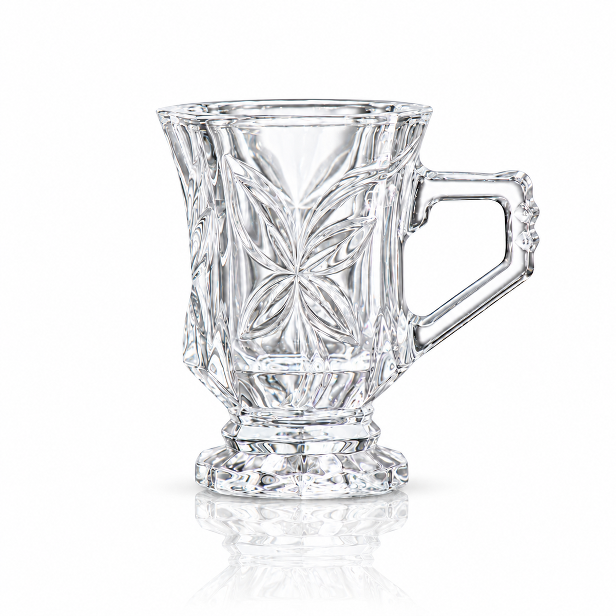 Crystal footed tea mug
