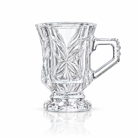 Crystal footed tea mug