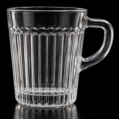 Close-up of the arched flutes and ribbed base