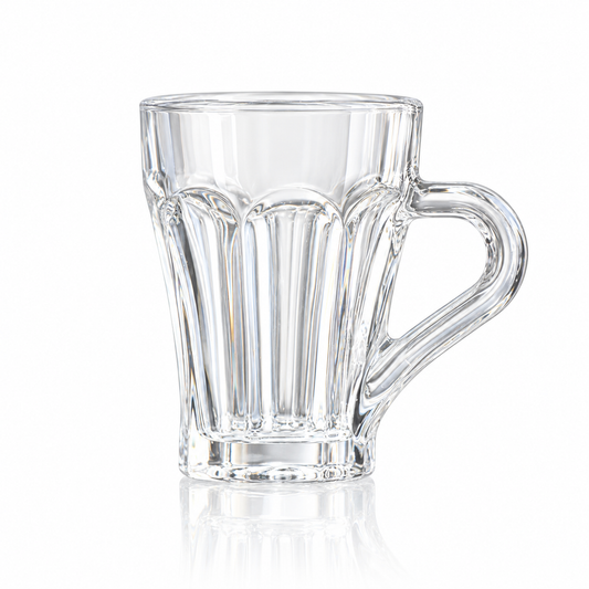 Paneled glass mug