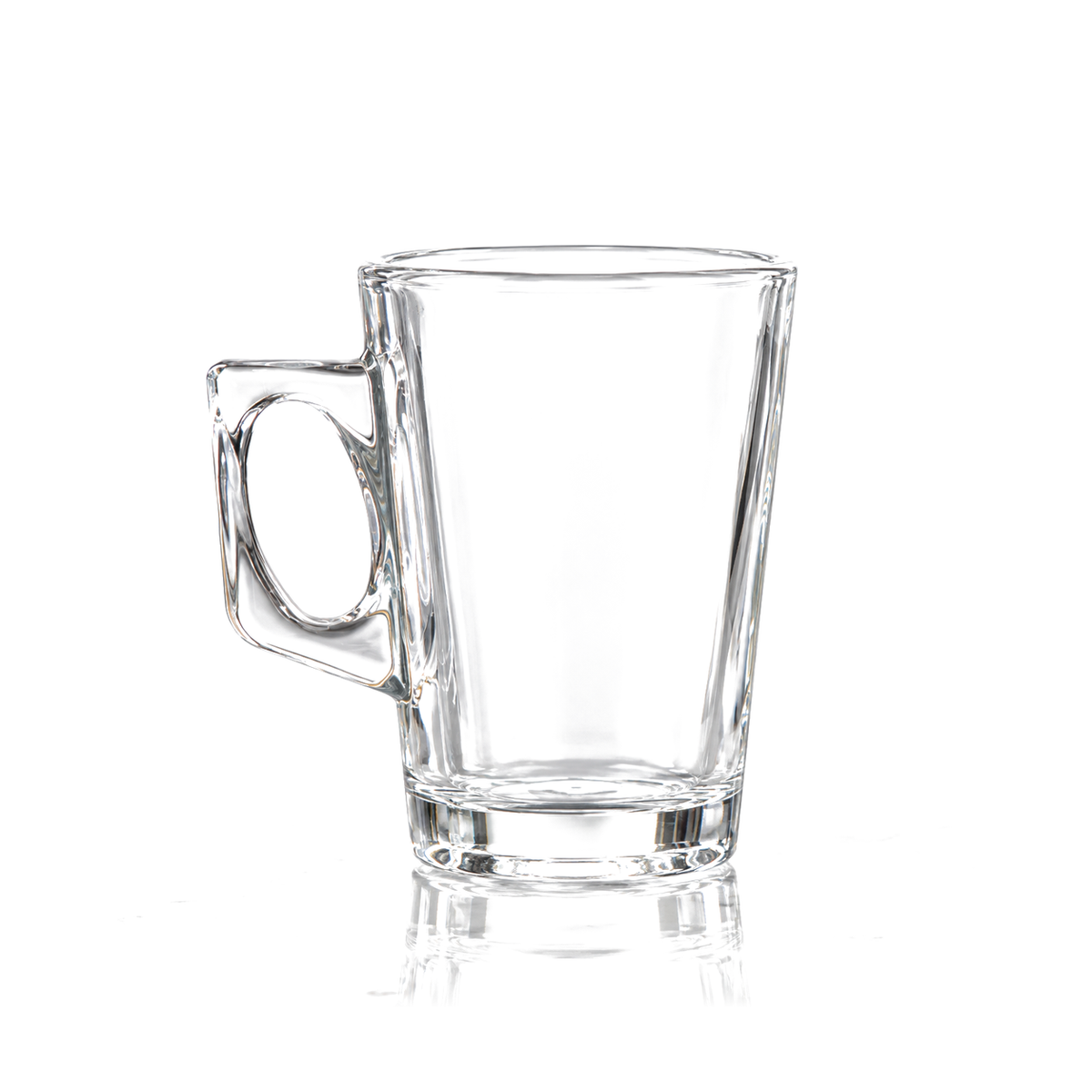 Clear glass mug