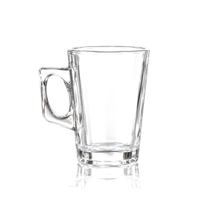 Clear glass mug
