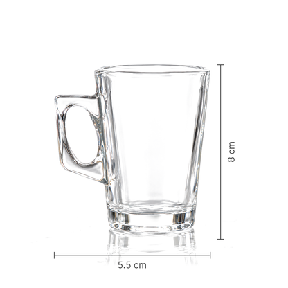 Clear glass mug set