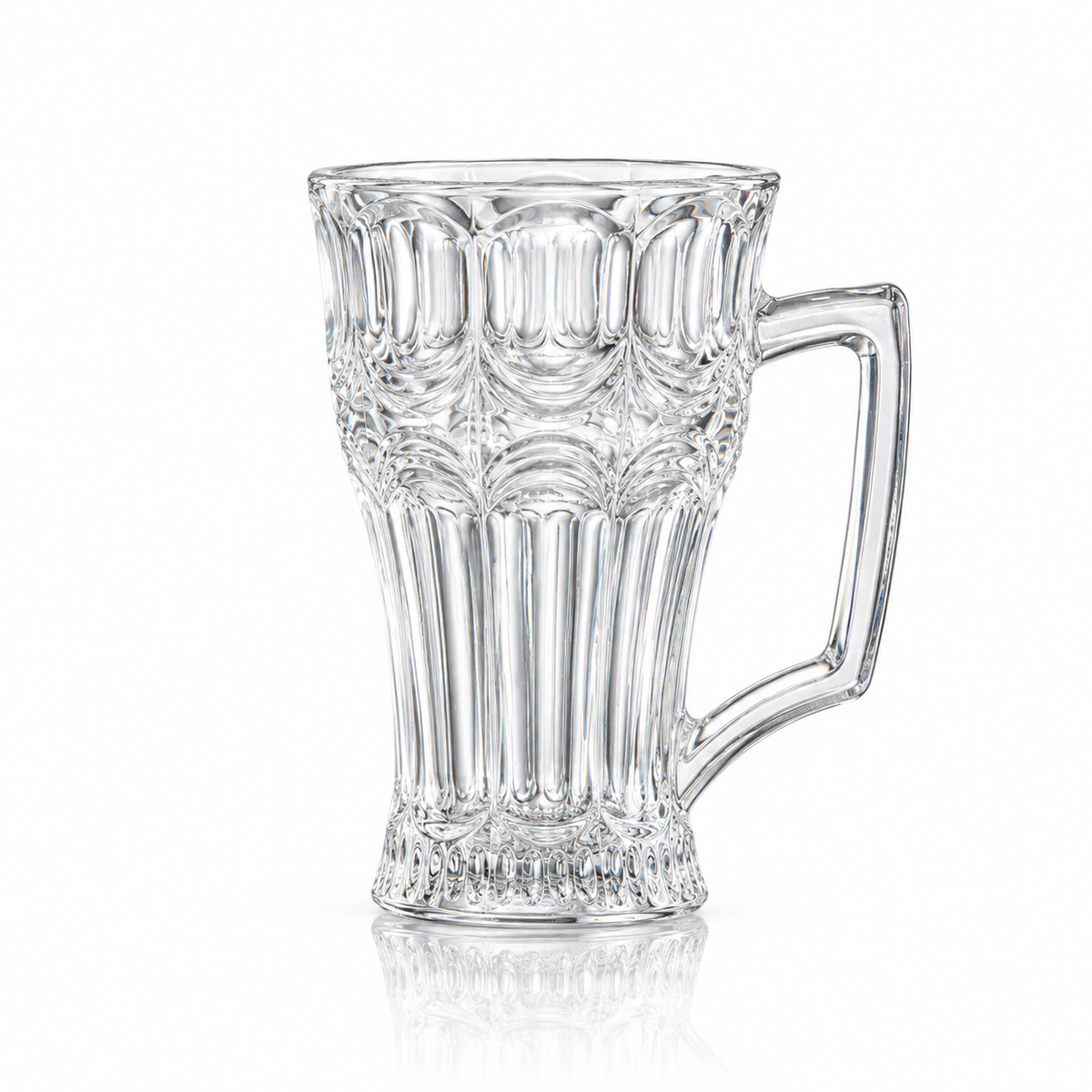 Arch cut glass tea mug 250 ml on white