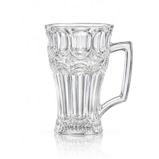 Arch cut glass tea mug 250 ml on white