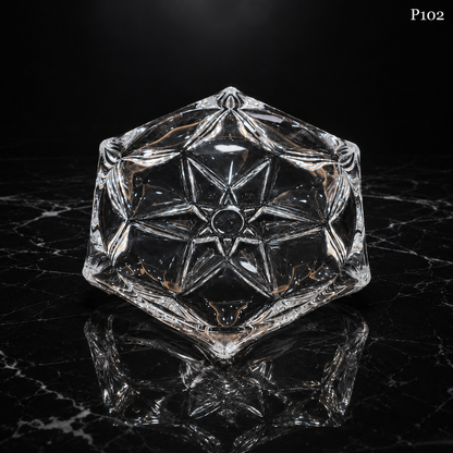 P102 crystal serving fruit plate dark luxury hero