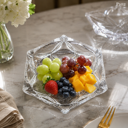 P102 crystal serving fruit plate fruit serving use