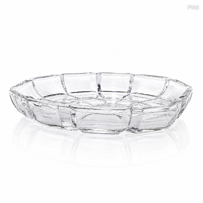 P103 crystal serving fruit plate white background