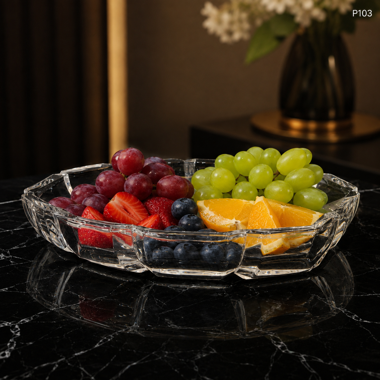 P103 crystal serving fruit plate fruit serving use