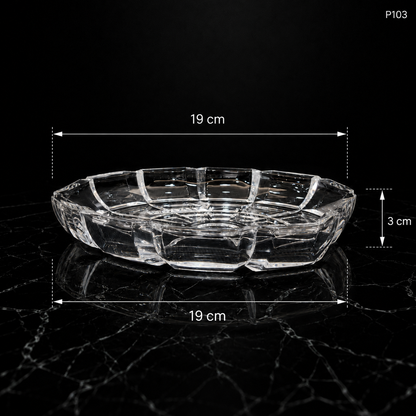 P103 crystal serving fruit plate dimensions