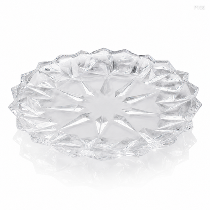 P106 crystal serving fruit plate white background