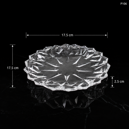 P106 crystal serving fruit plate dimensions