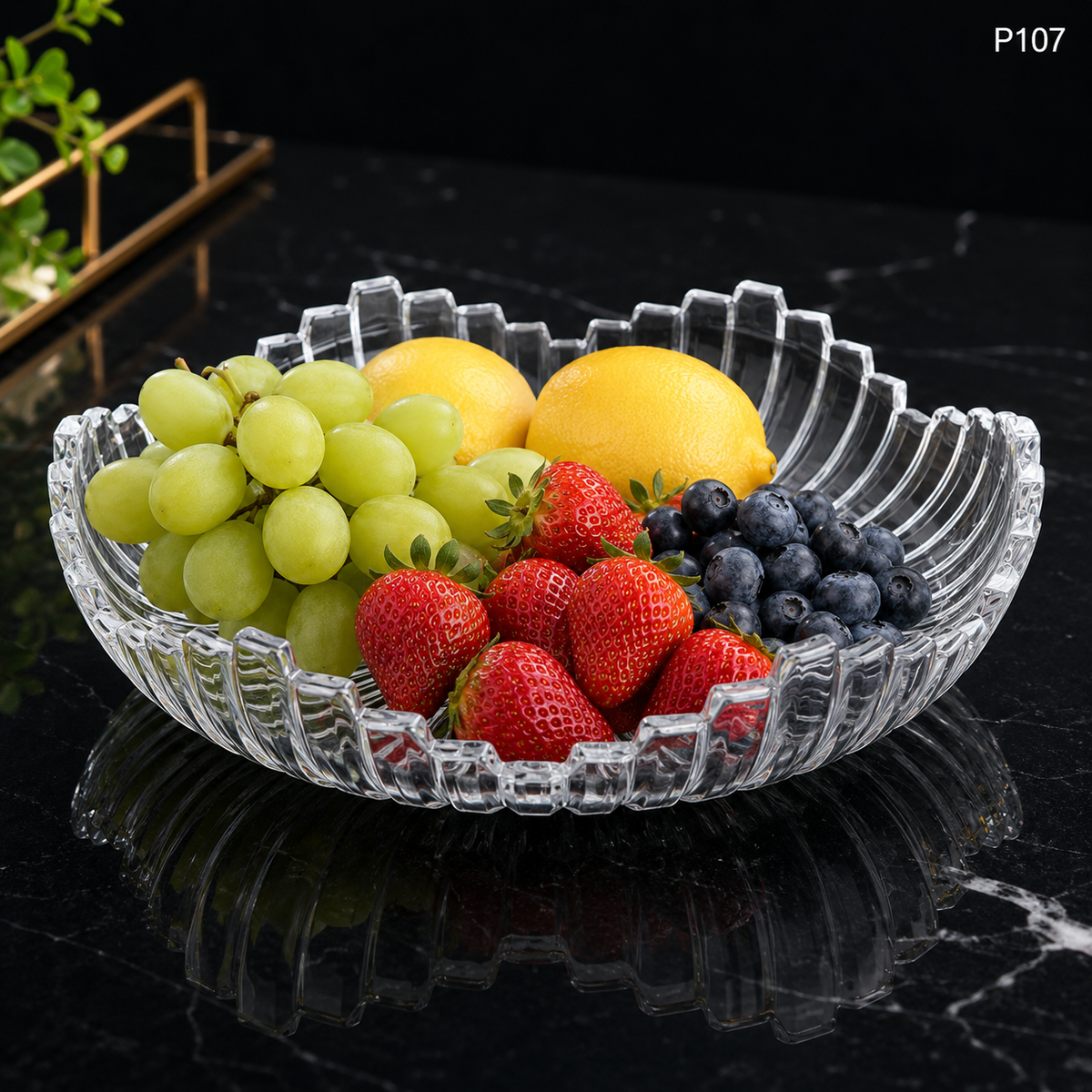 P107 crystal serving fruit plate fruit serving use
