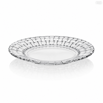 P108 crystal serving fruit plate white background