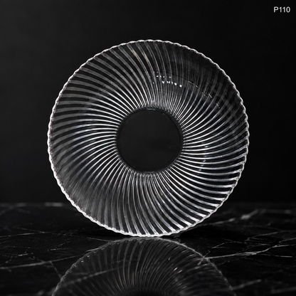P110 close-up ribbed glass plate detail