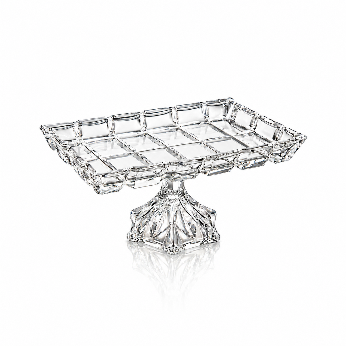 Crystal Footed Serving Tray