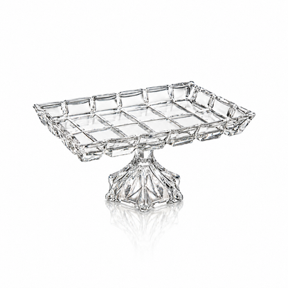 Crystal Footed Serving Tray