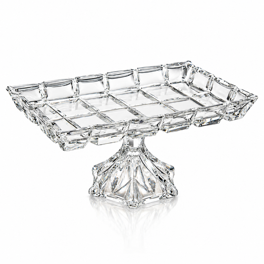Crystal Footed Serving Tray