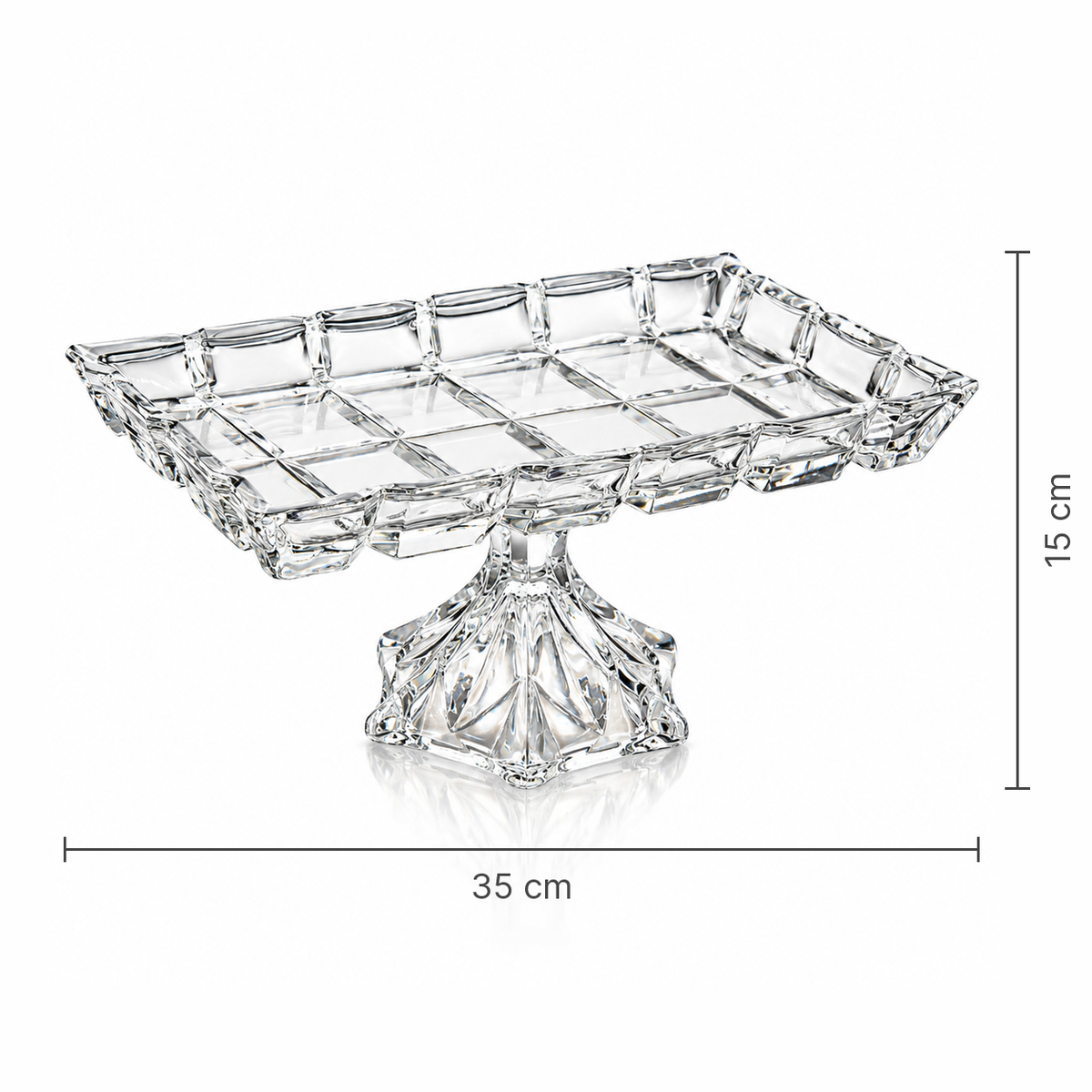 Crystal Footed Serving Tray second view