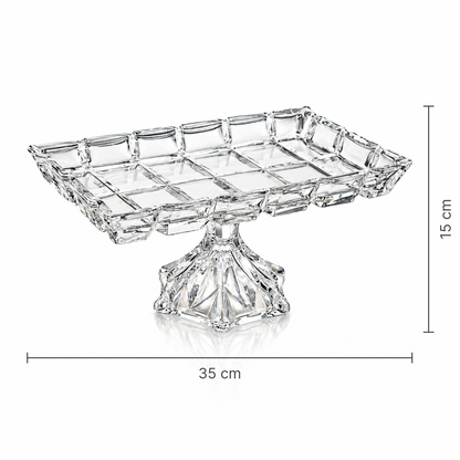Crystal Footed Serving Tray second view