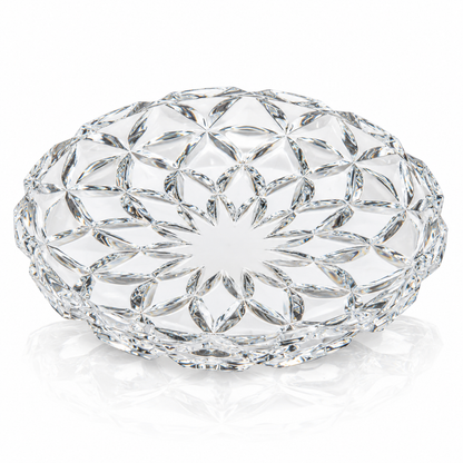P-203 cut crystal serving plate on white