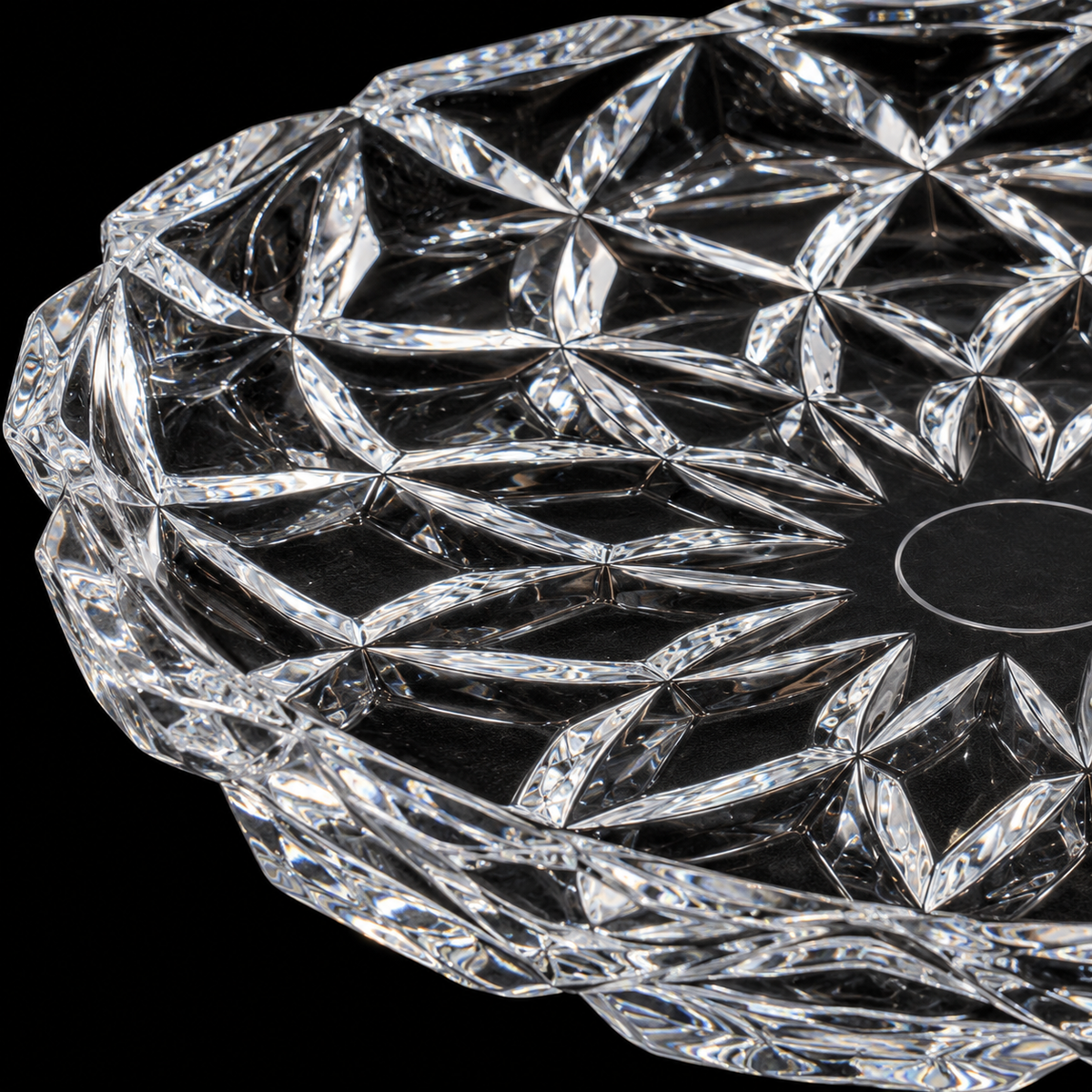 P-203 star cut crystal detail close-up