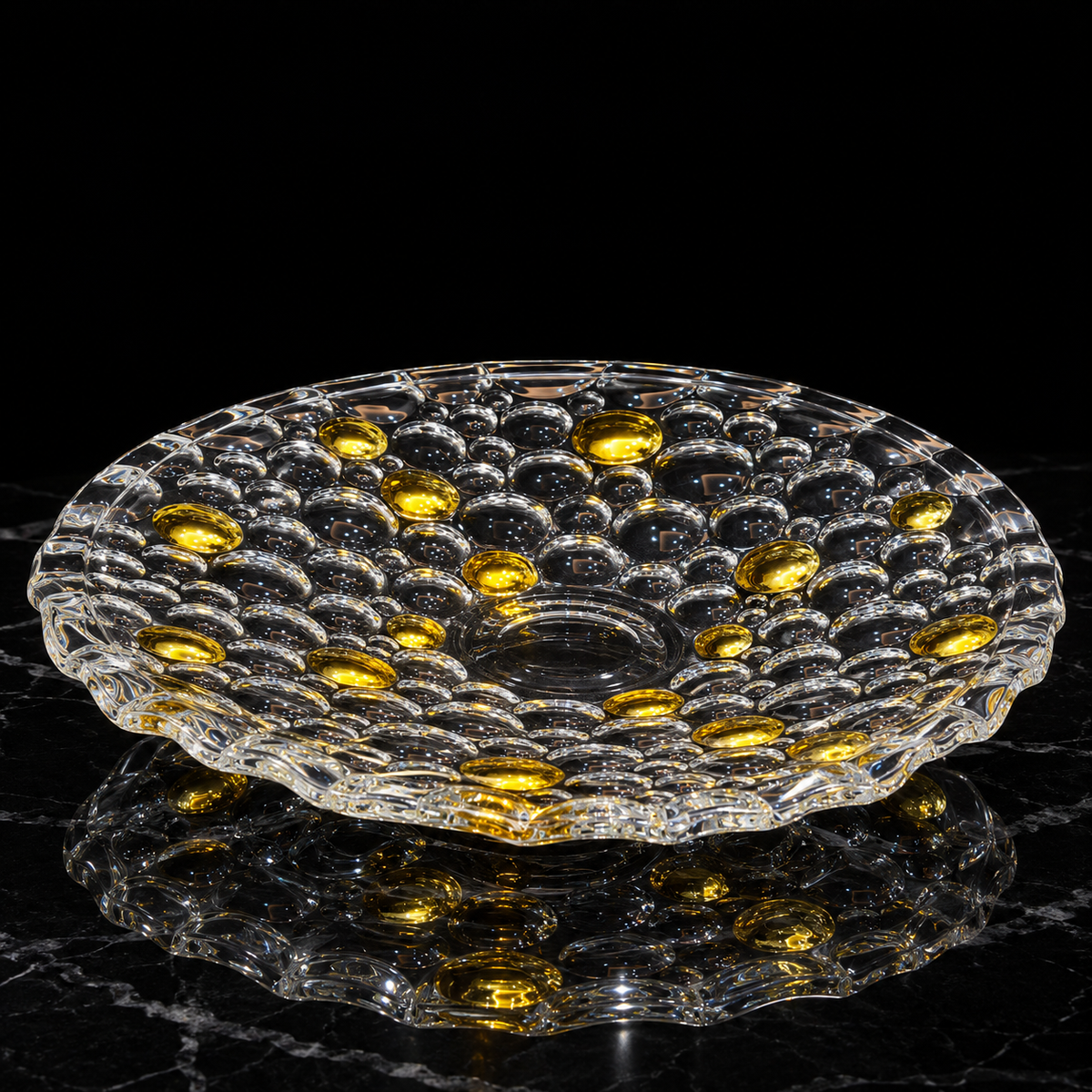 Serving Plate on black marble