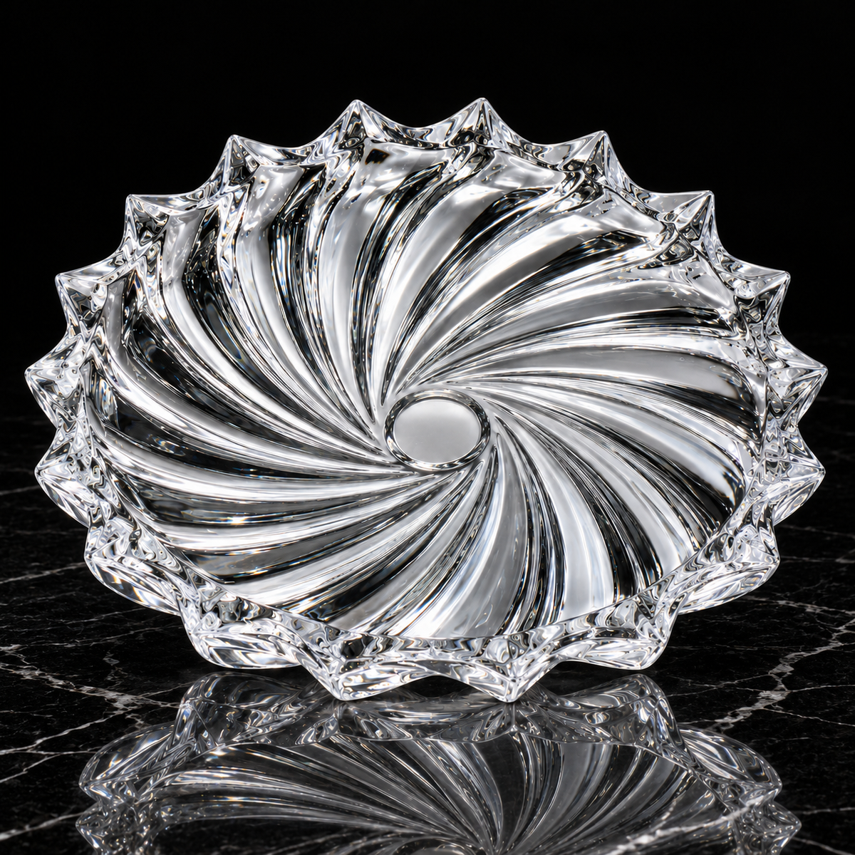 Serving Plate on black marble