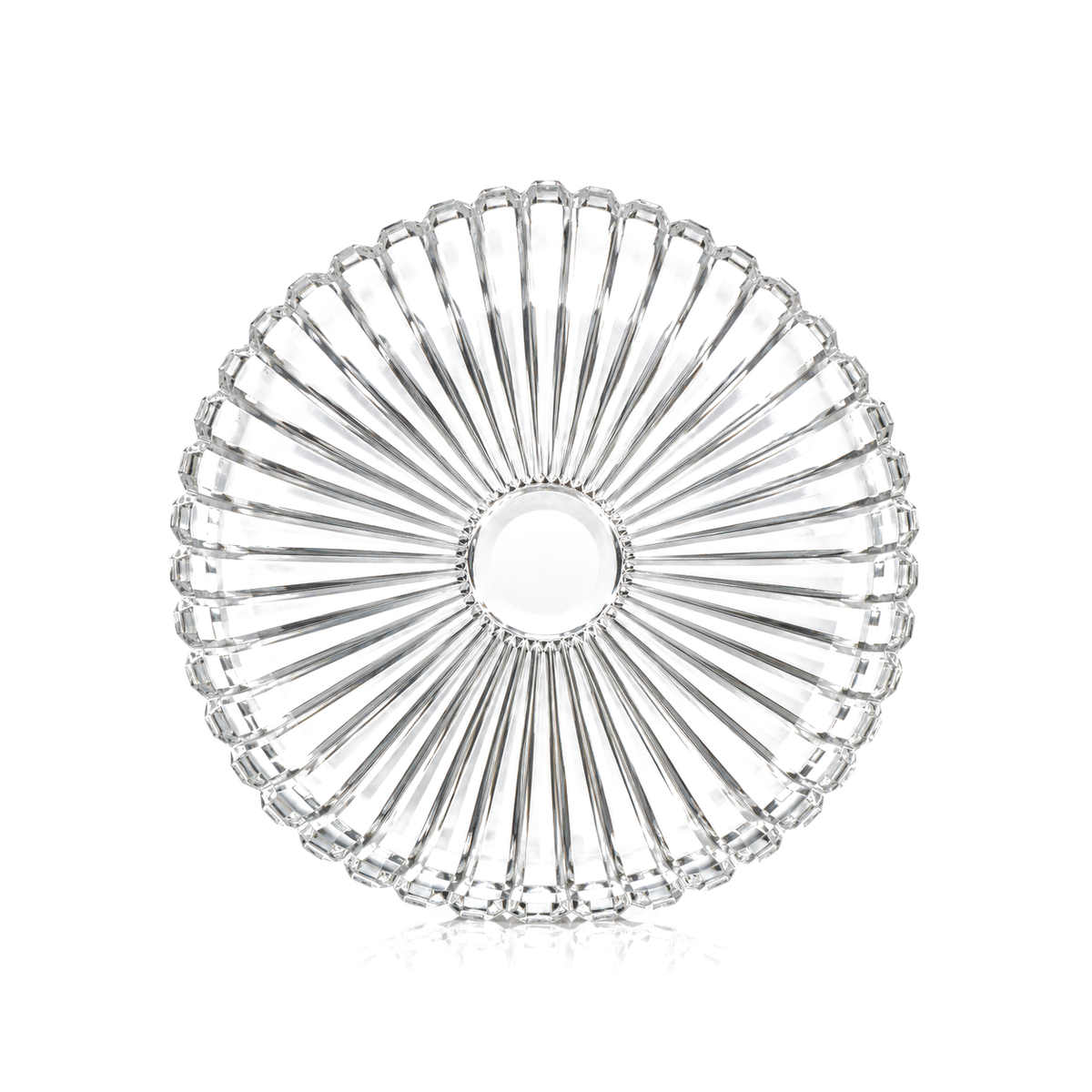 Crystal sunburst serving plate
