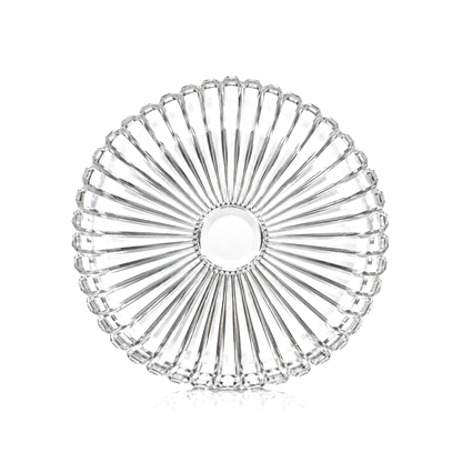 Crystal sunburst serving plate