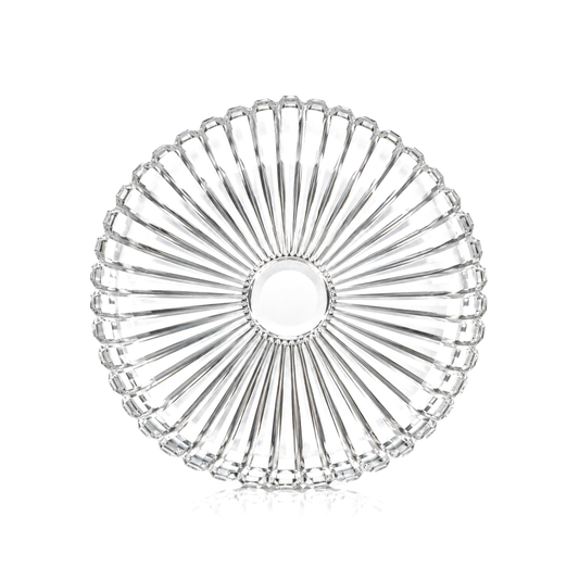 Crystal sunburst serving plate
