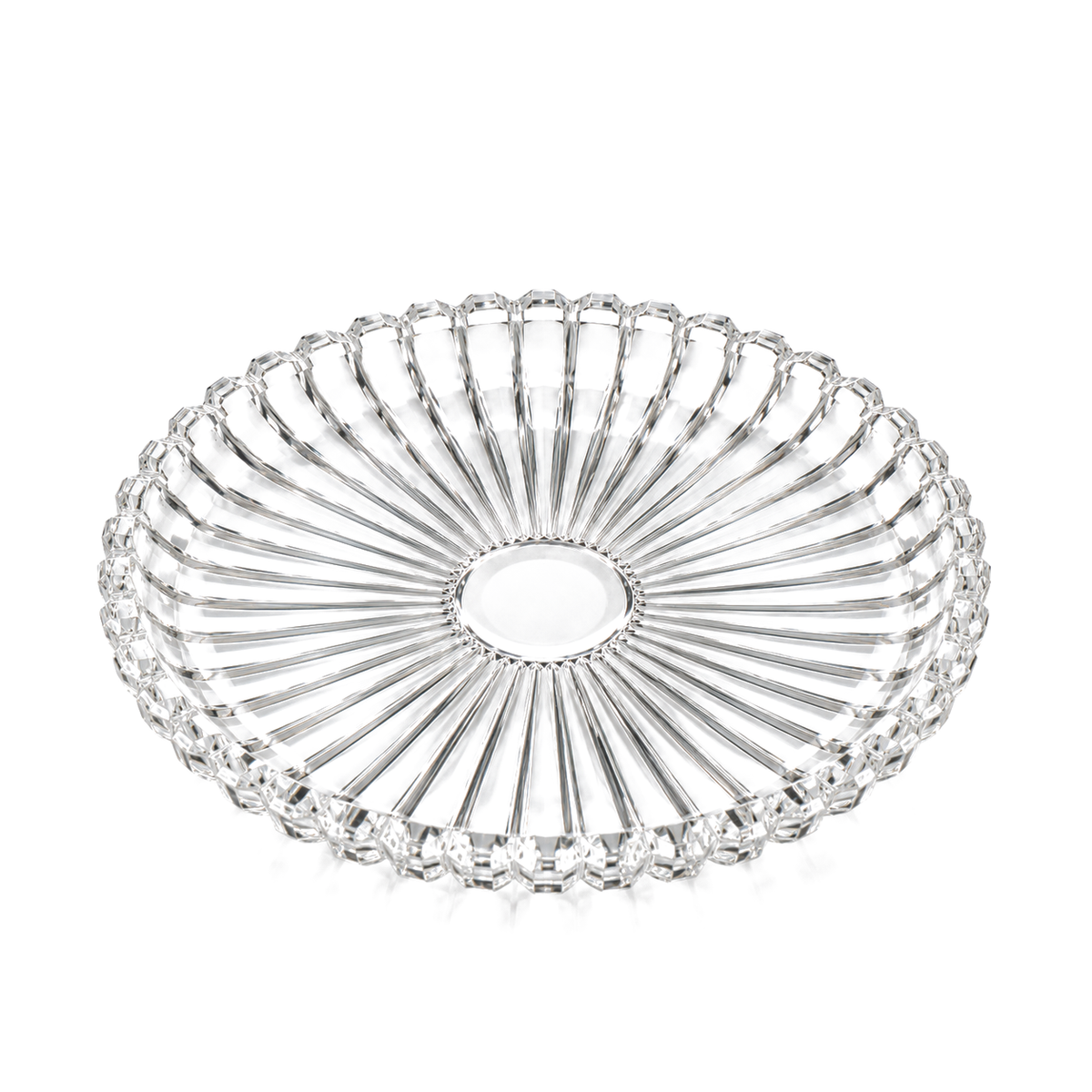 Crystal sunburst serving plate set