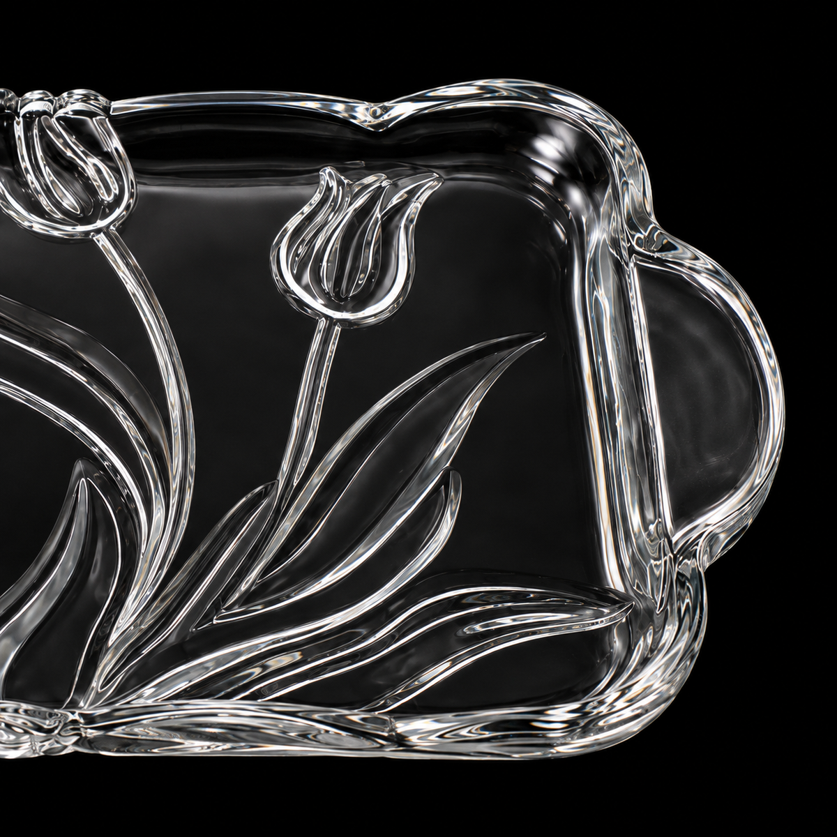 P-214 embossed tulip detail close-up