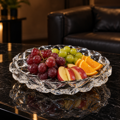 Crystal Serving Plate in a living room