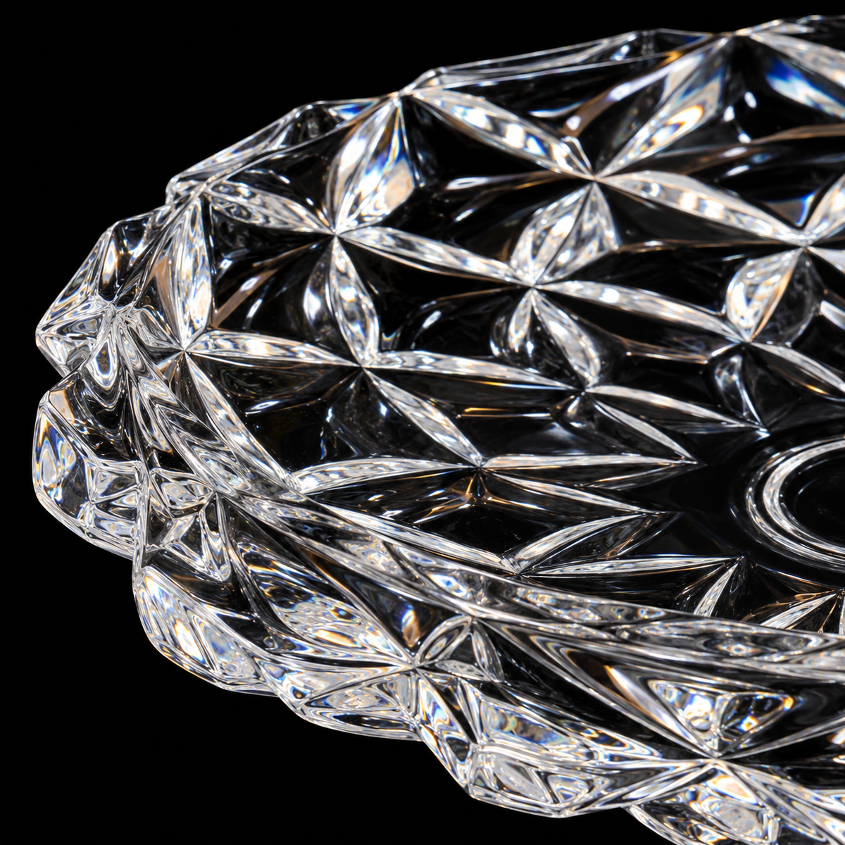 Crystal Serving Plate detail