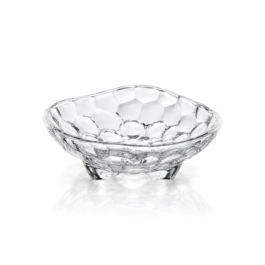 P-309 hammered crystal serving plate on white