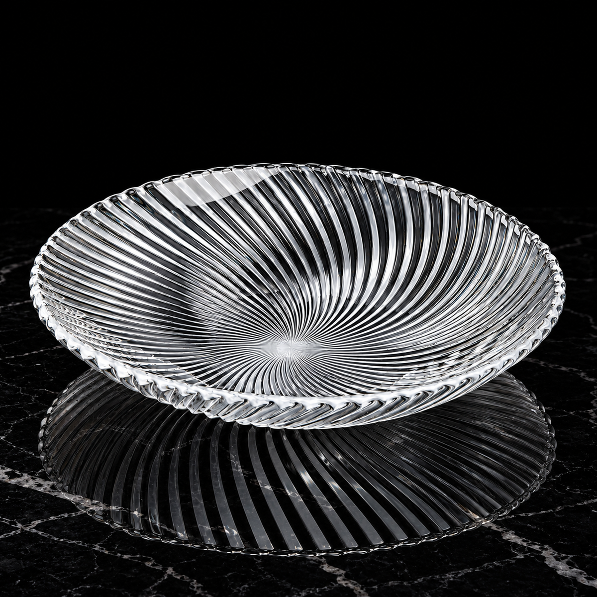 Serving Plate on black marble