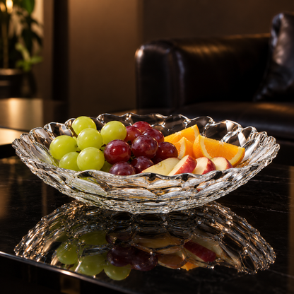 Crystal Serving Plate in a living room